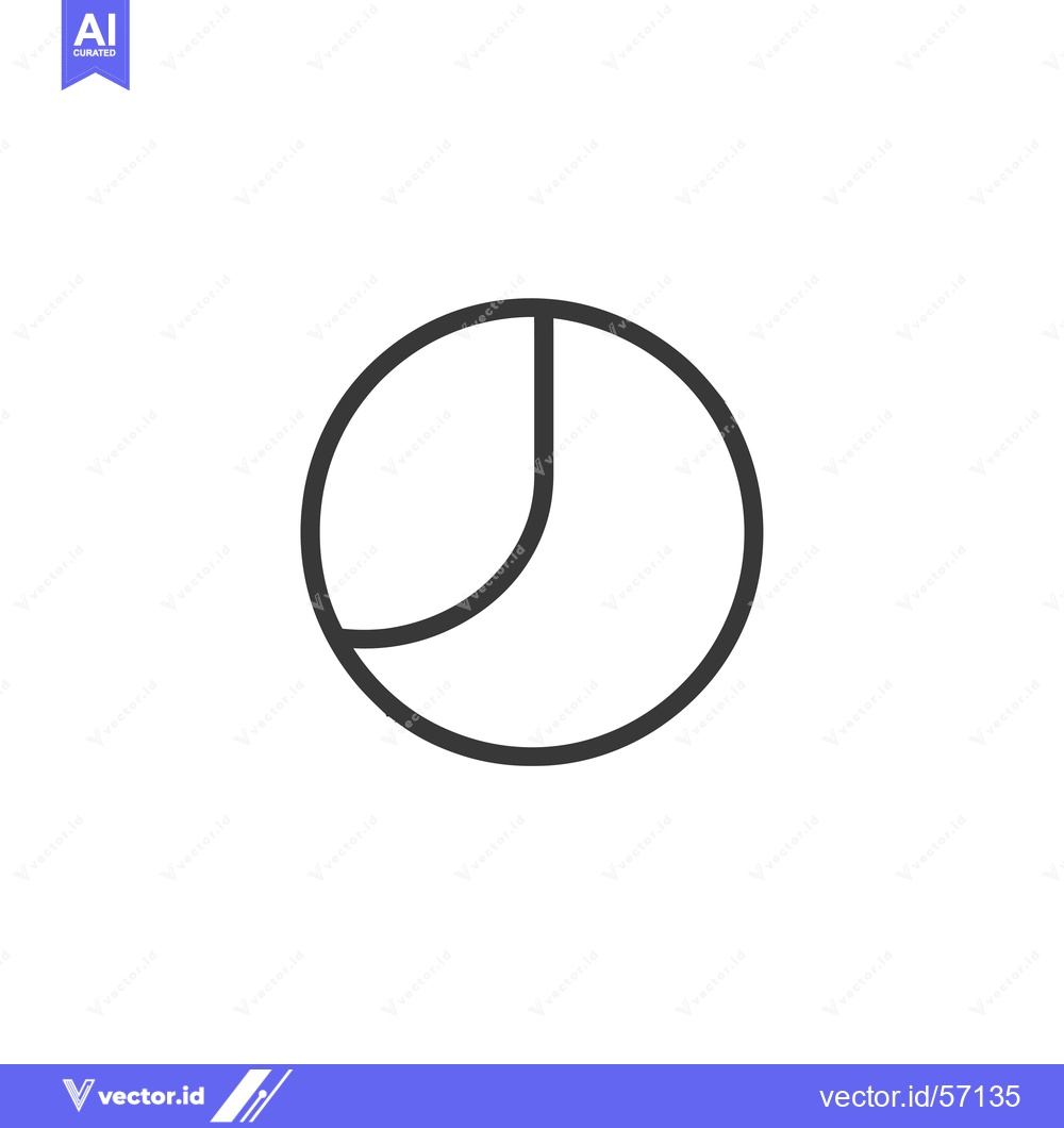 Premium Vector dari Line drawing of a tennis ball with a seam