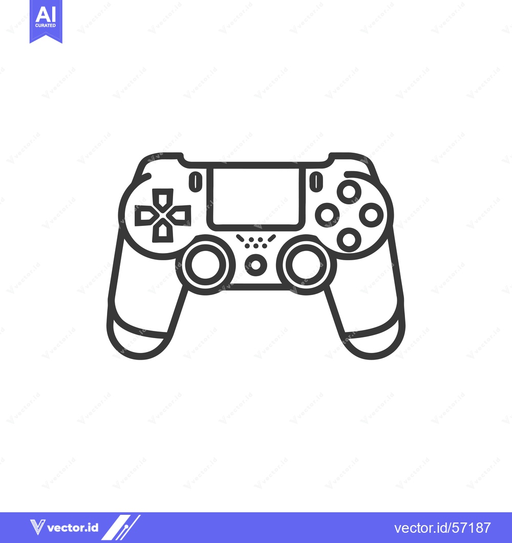 Premium Vector of Line drawing of a video game controller