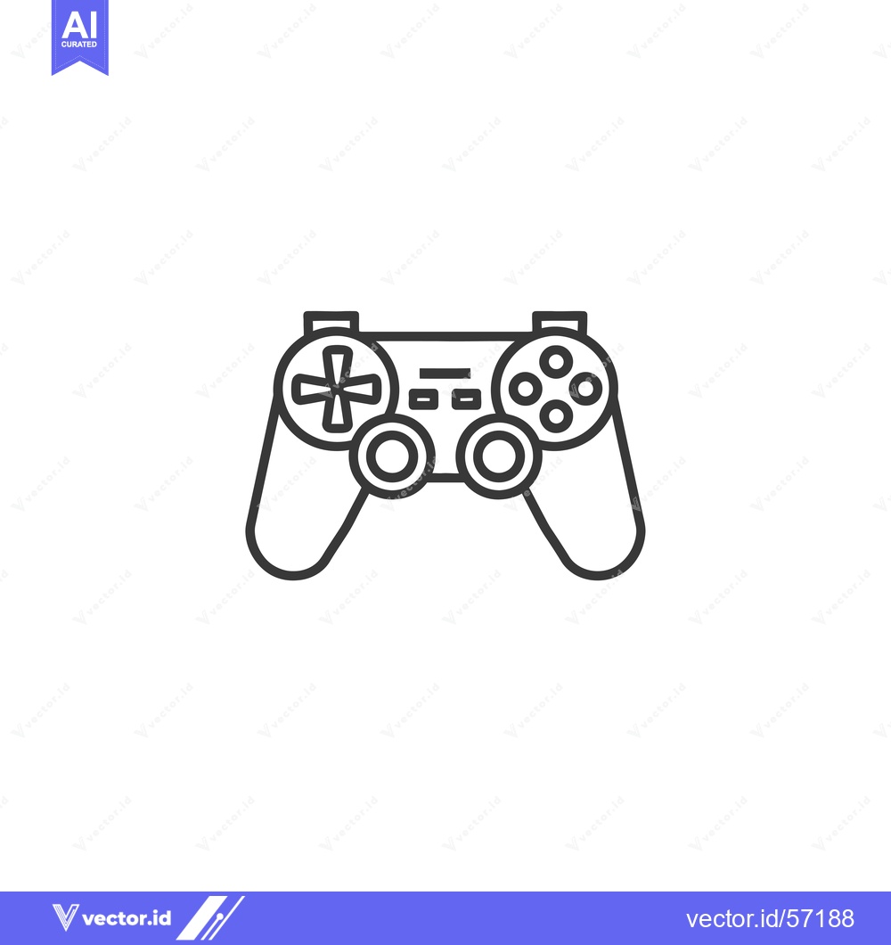 Premium Vector dari Line Drawing of a Video Game Controller