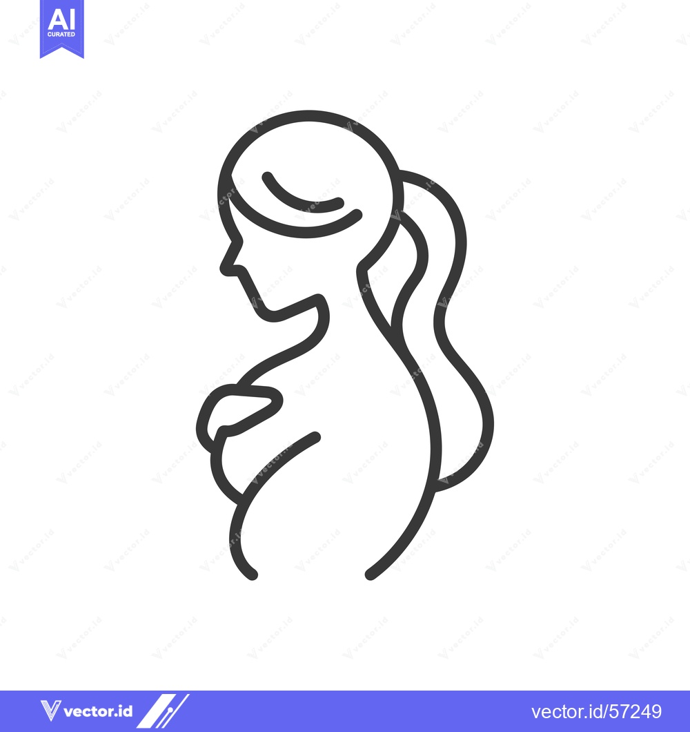 Premium Vector of Line drawing of a woman holding her breast