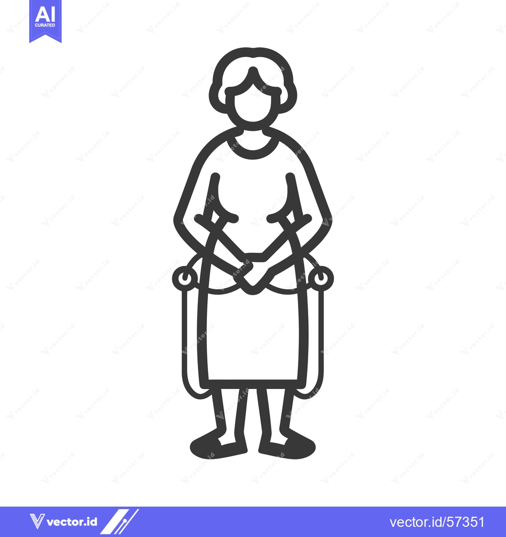 Premium Vector dari Line drawing of a woman wearing a long-sleeved shirt and a skirt