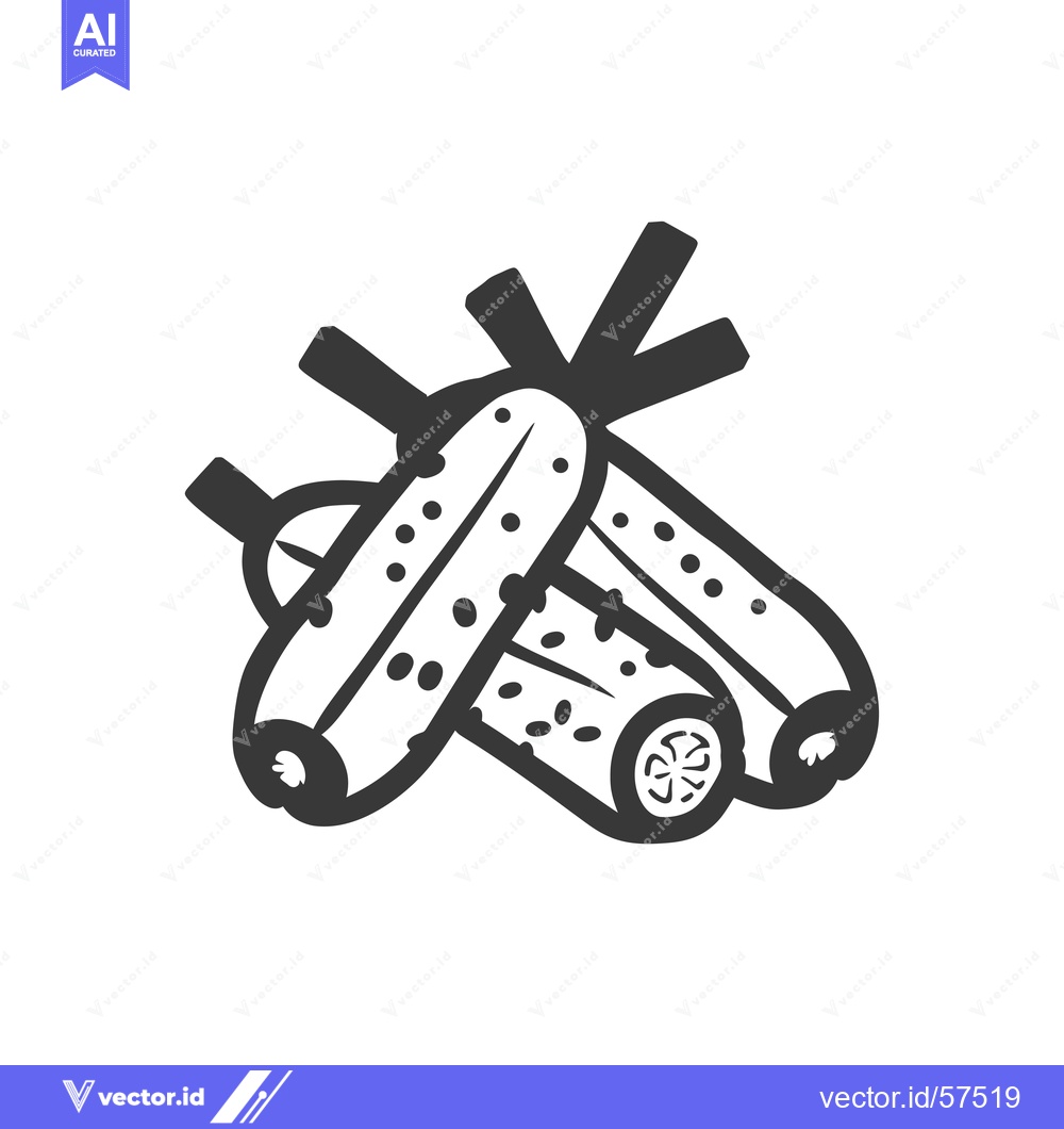 Premium Vector of Line Drawing of Three Pickles