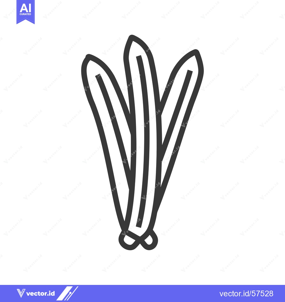 Premium Vector dari Line Drawing of Three Tall Blades of Grass