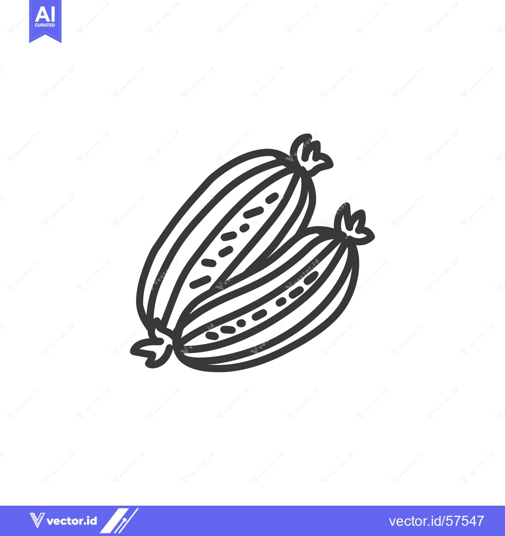 Premium Vector of Line drawing of two corn on the cob