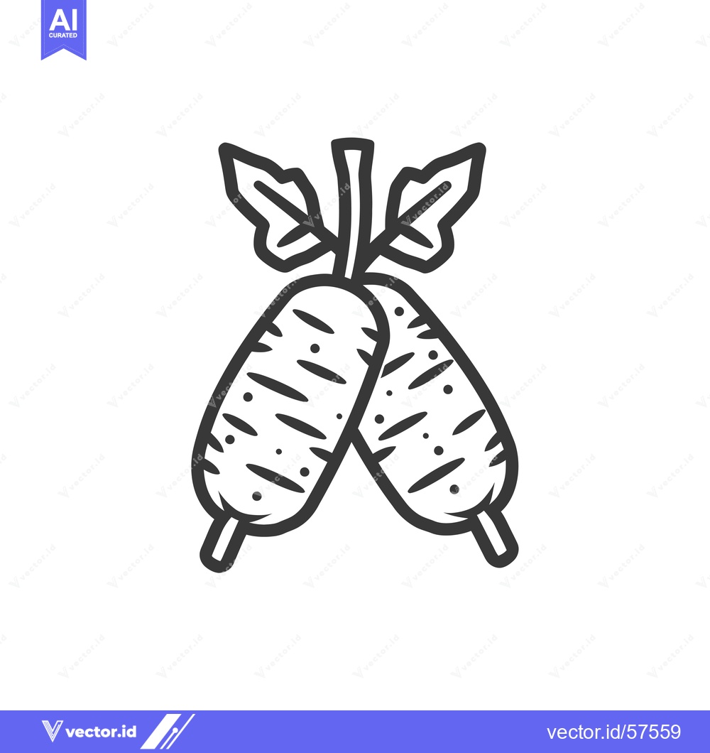 Premium Vector dari Line drawing of two grilled corn on the cob with leaves