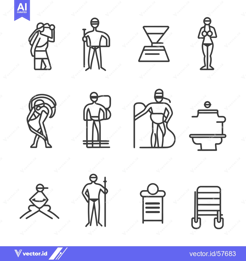 Premium Vector dari Line Drawings of Summer Activities and Equipment