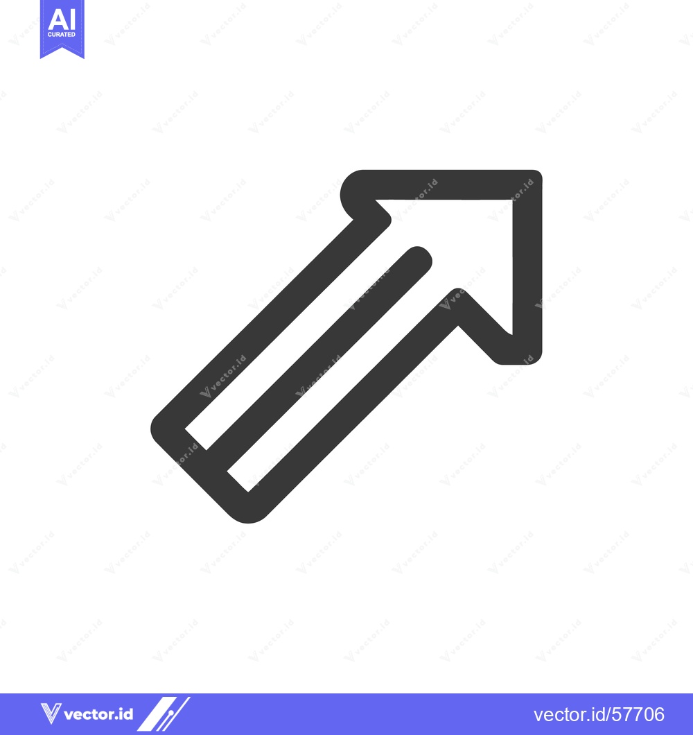 Premium Vector of Bold Arrow Ascending: A Graphic Symbol of Progress and Growth
