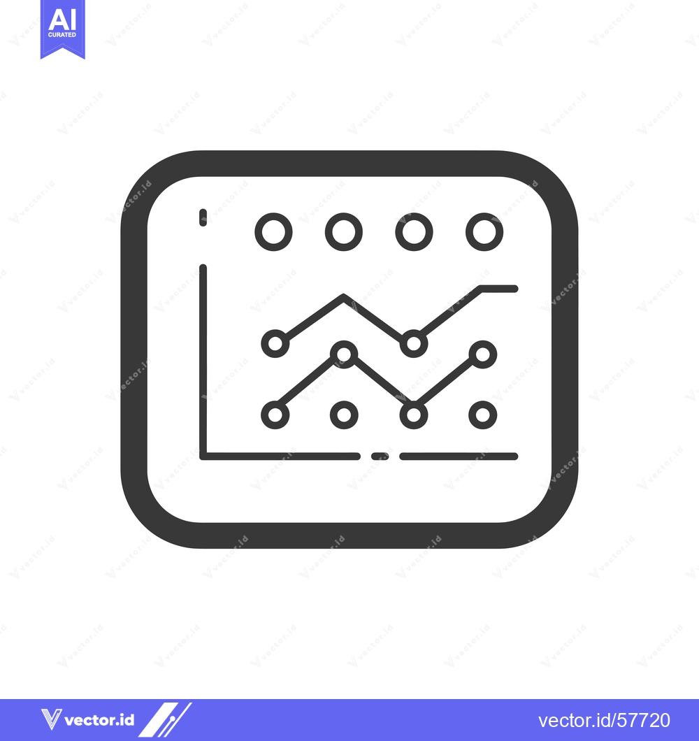 Premium Vector dari Line Graph Displayed Within a Square Frame