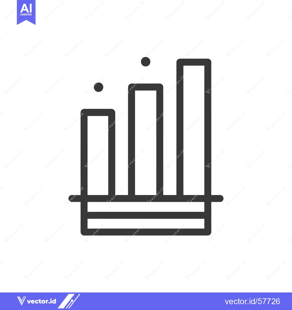 Premium Vector dari Line graph with four bars showing upward trend