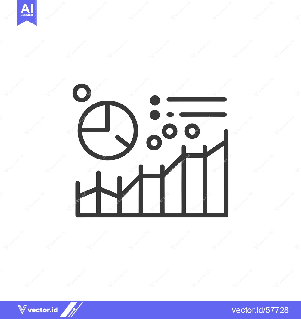 Premium Vector dari Line Graph With Pie Chart and Data Points