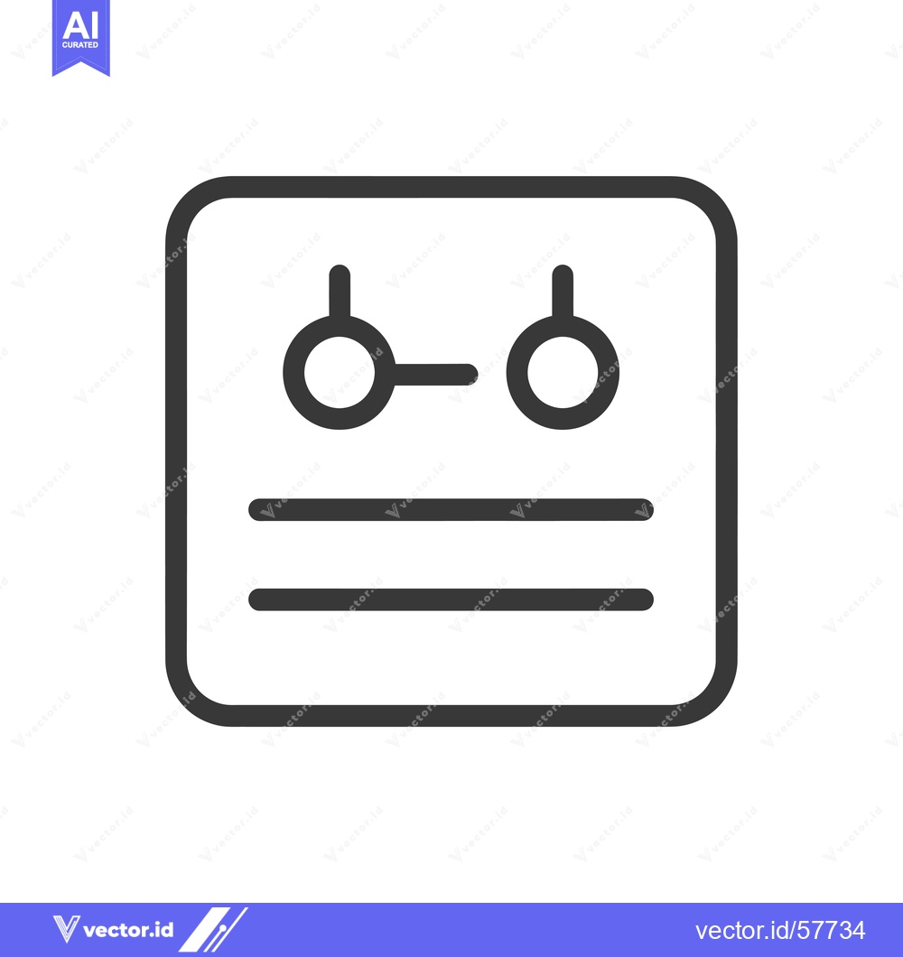 Premium Vector dari Line Icon of a Squared Fridge with Two Handles