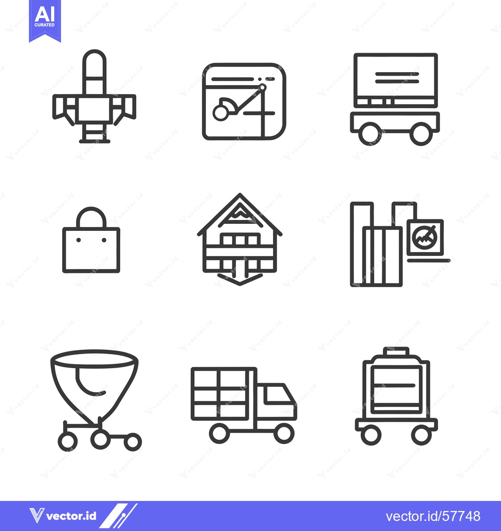 Premium Vector dari Line Icons for Logistics and Delivery Services
