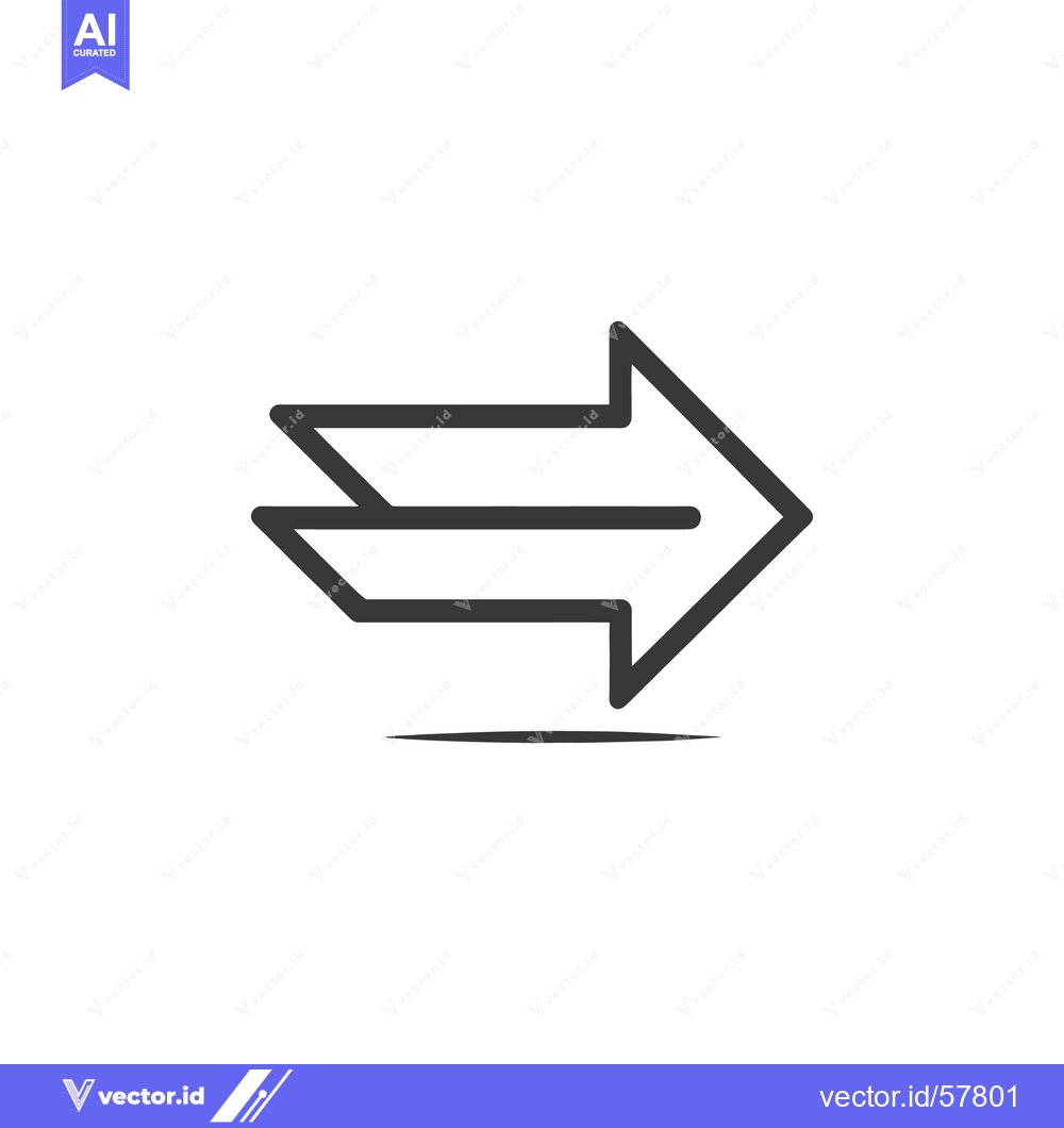 Premium Vector dari Sleek Gray Arrow Icon with Shadow on White Background