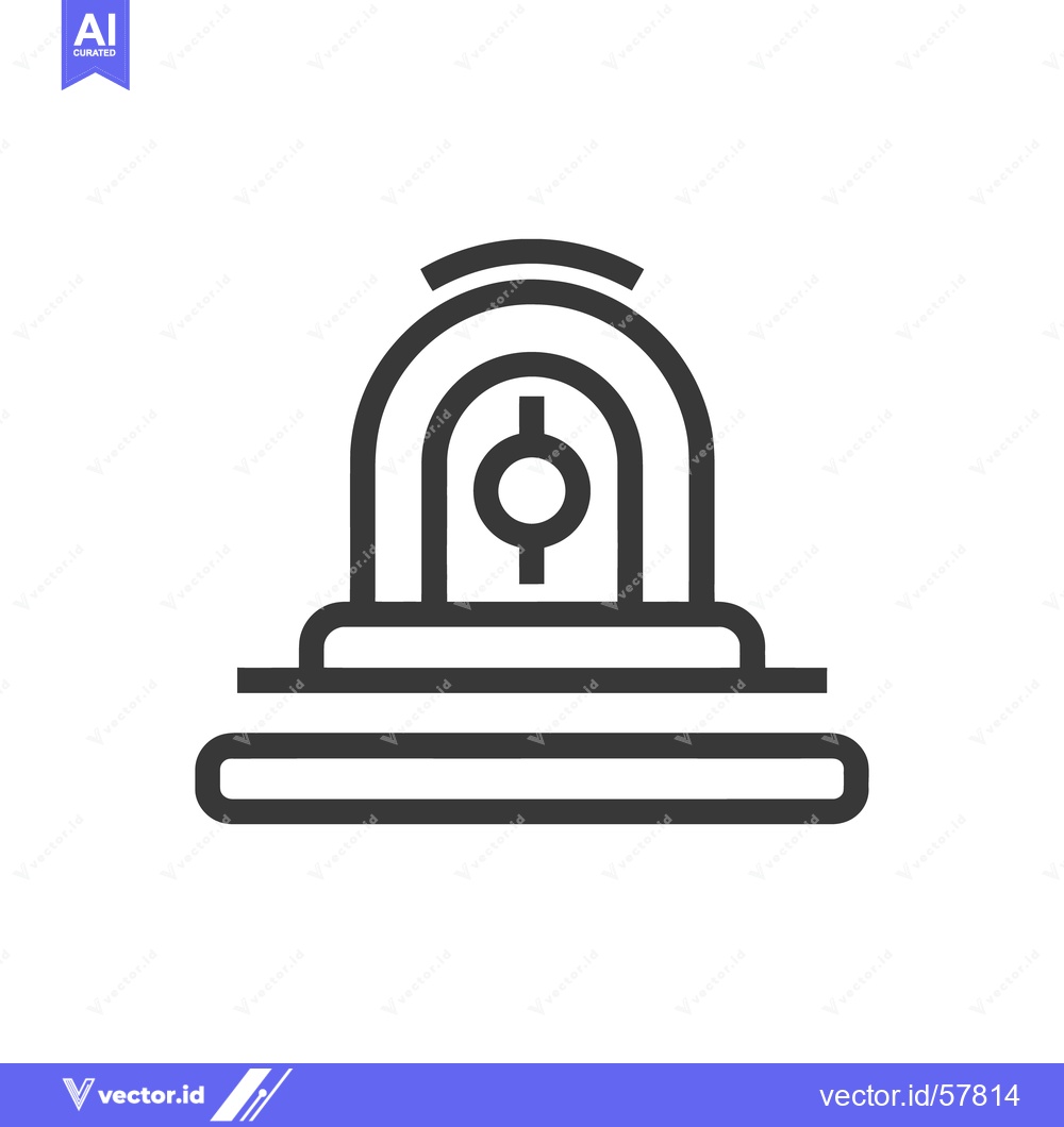 Premium Vector dari Minimalist Icon of a Lighthouse with Circular Beacon and Rounded Base