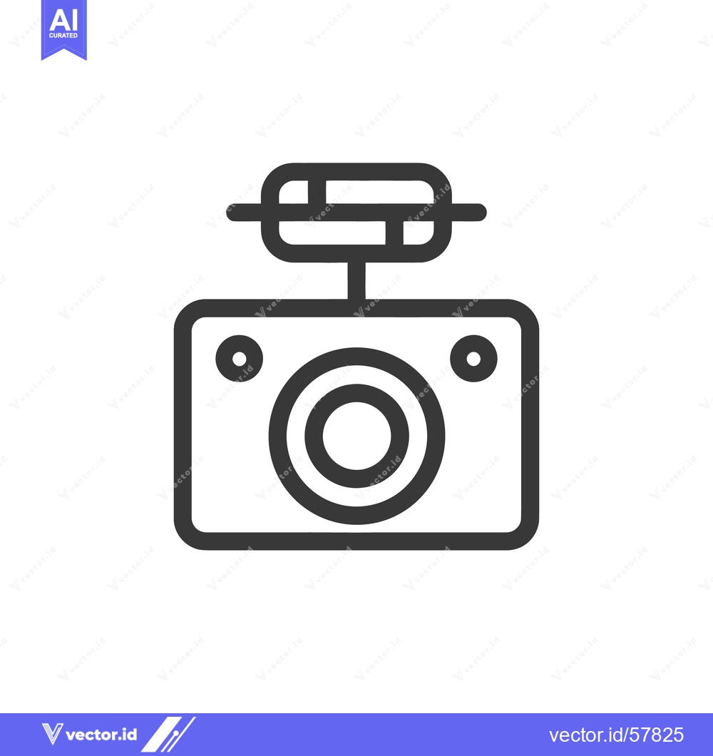Premium Vector of Sleek Dashcam Icon: Modern Automotive Safety Technology Symbol