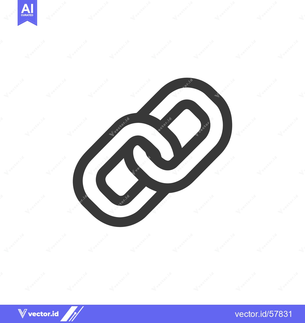 Premium Vector dari Interlocked Chain Links: Minimalist Graphic Symbol of Connection and S