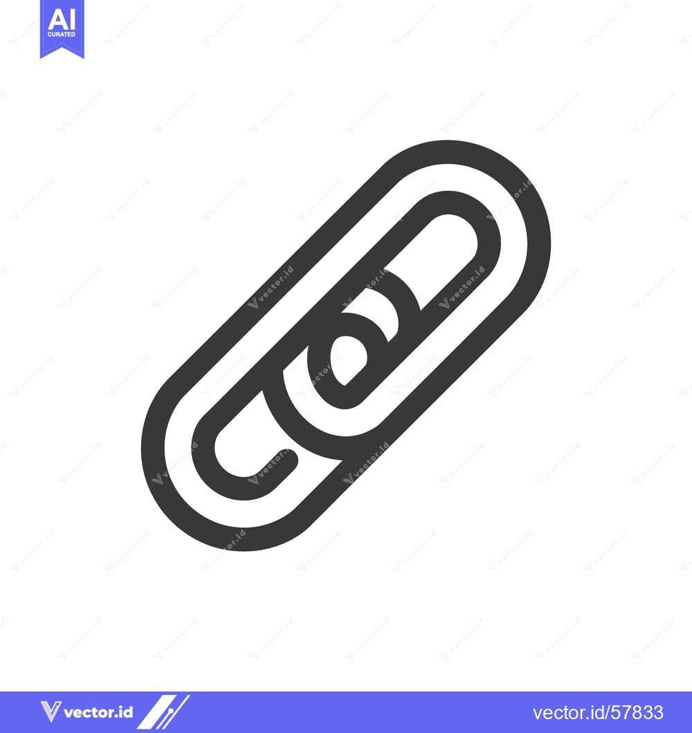 Premium Vector dari Minimalist Chain Link Icon: Bold Outline on White Background