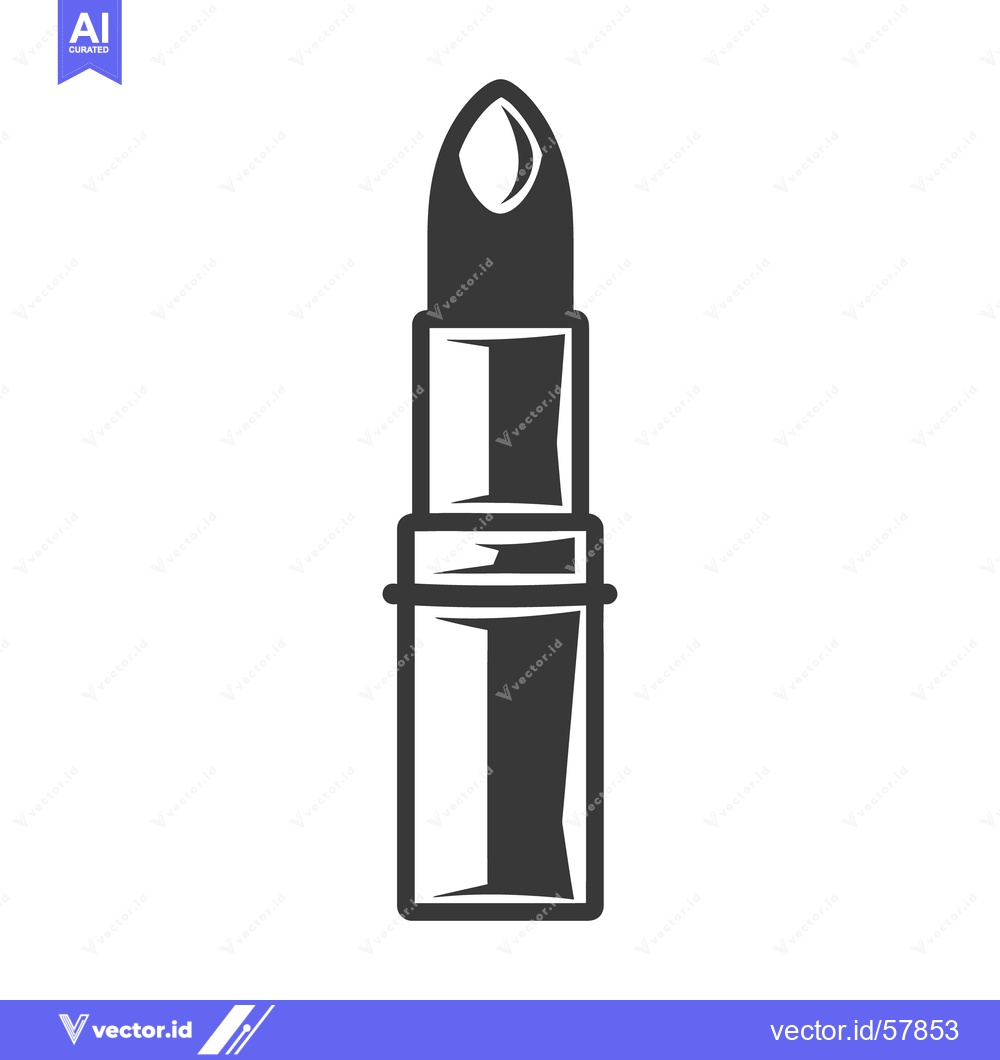 Premium Vector of A monochrome depiction of a single lipstick tube