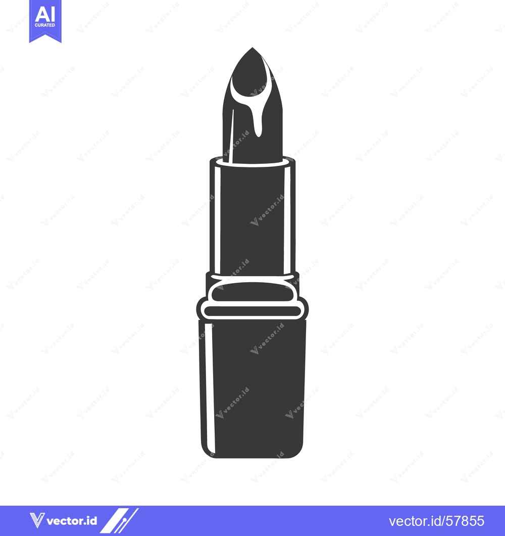 Premium Vector of A black and white illustration of a lipstick tube
