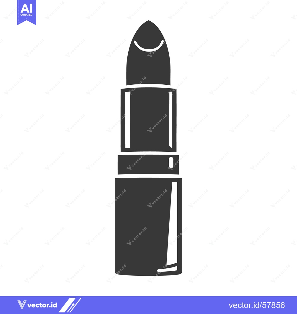 Premium Vector of An isolated black and white illustration of a lipstick tube