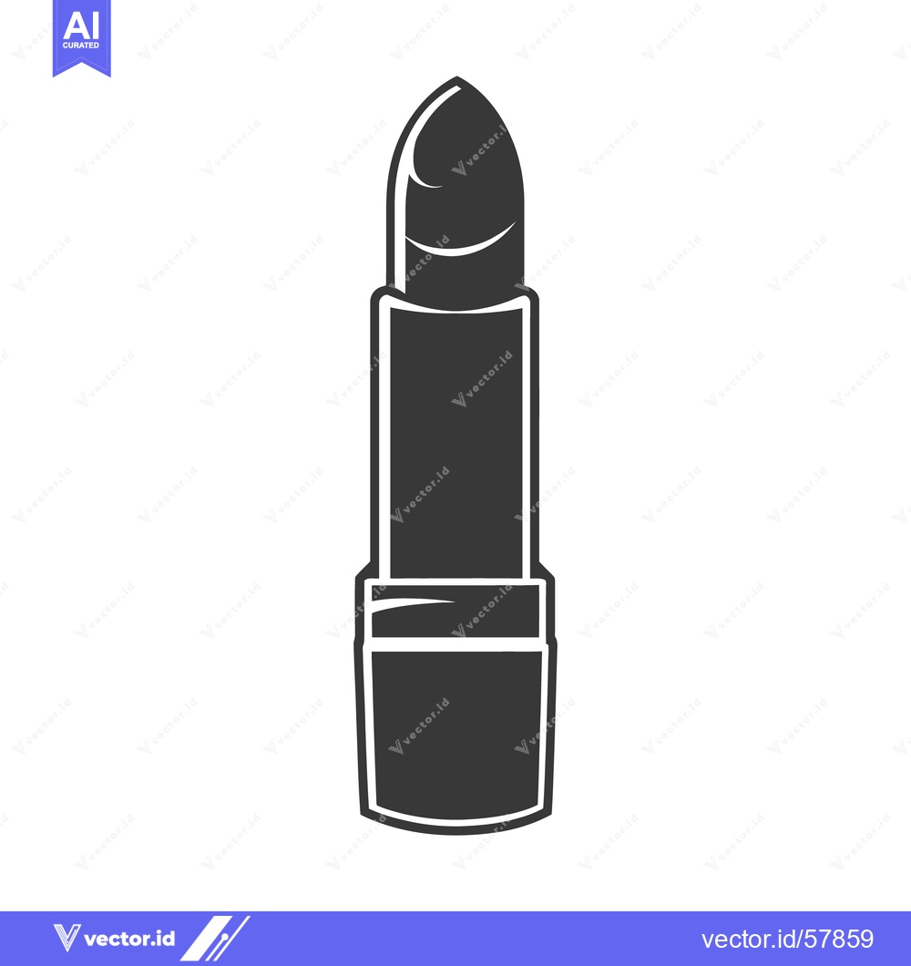 Premium Vector dari An isolated monochrome illustration of a beauty product lipstick item