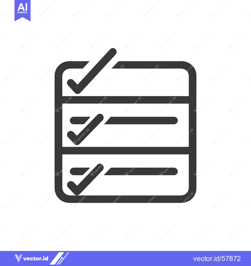 Premium Vector of List Alt Check Icon Line Art Icon  5535