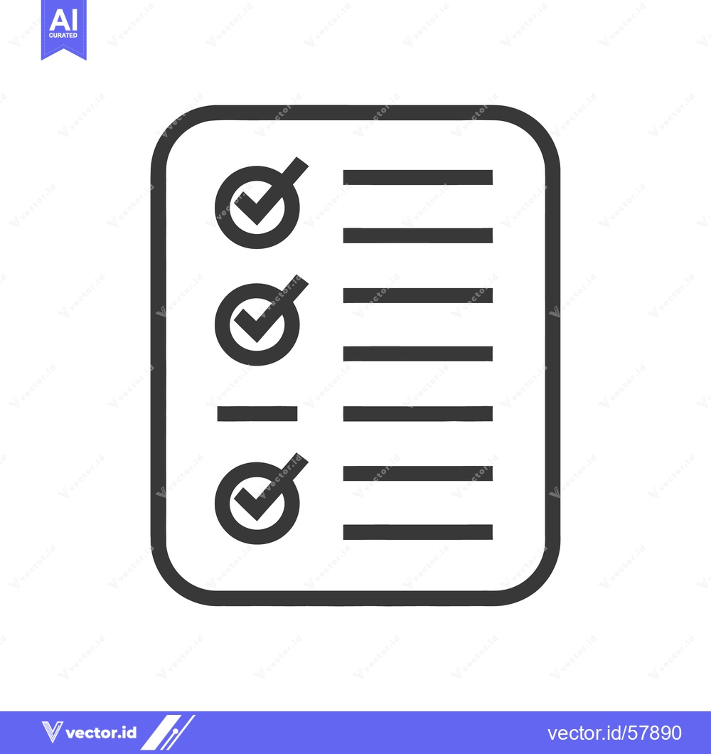 Premium Vector dari A stylized checklist featuring selected items with check marks