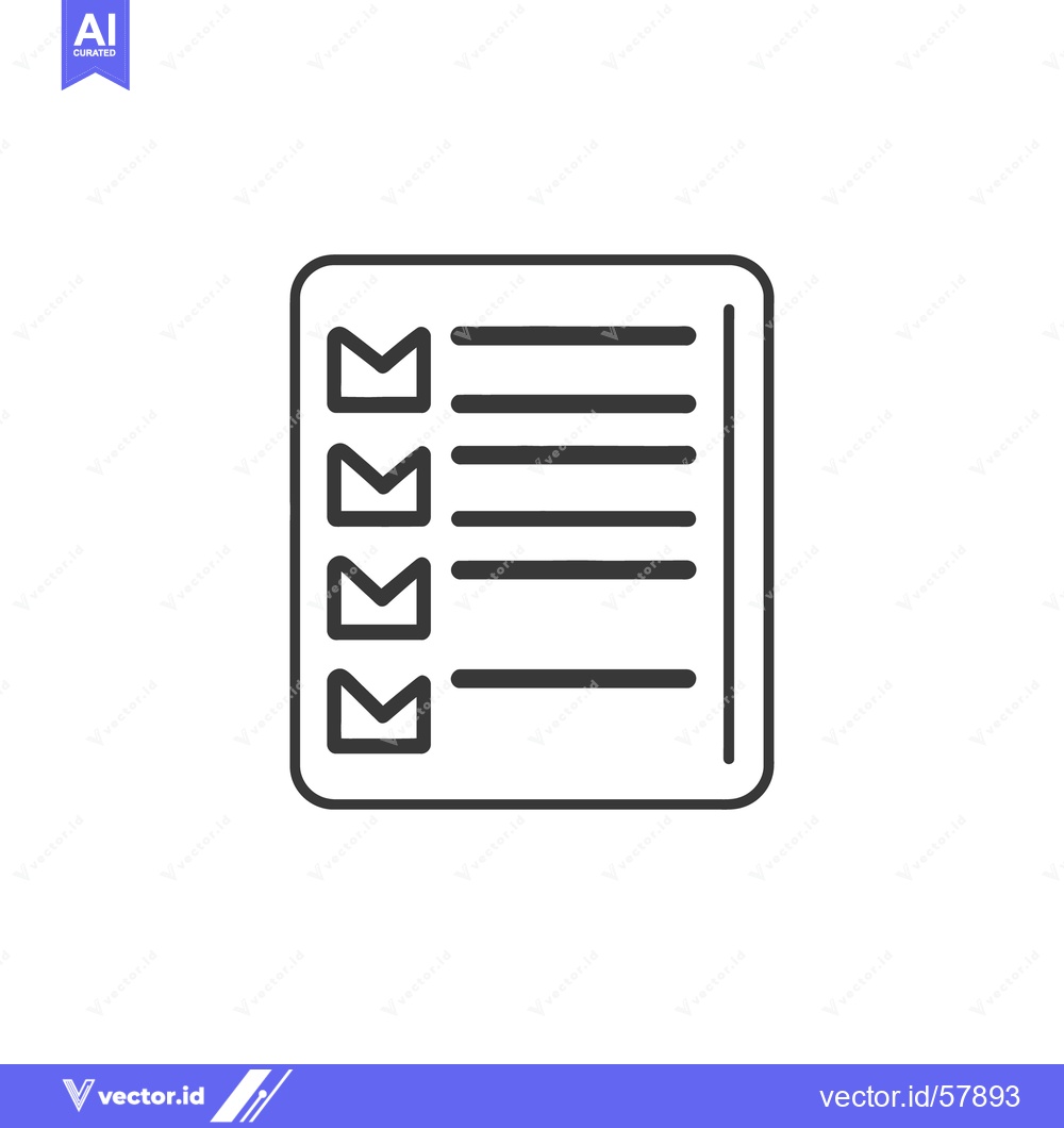 Premium Vector dari An outlined checklist featuring multiple items for selection and organ