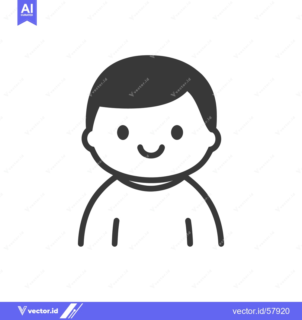 Premium Vector dari Simple smiling person in a minimalist and simplistic design style