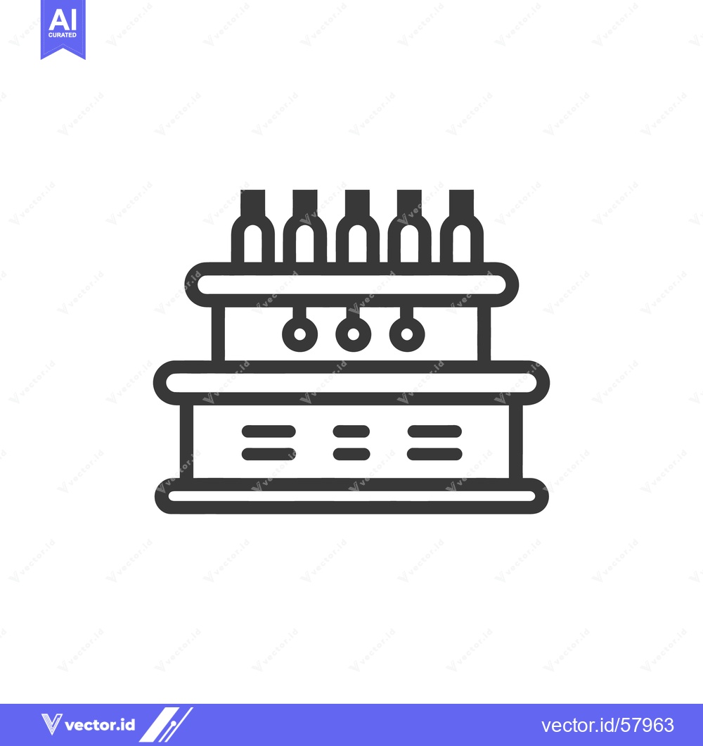 Premium Vector dari Minimalist Icon of Laboratory Equipment with Bottles and Stand