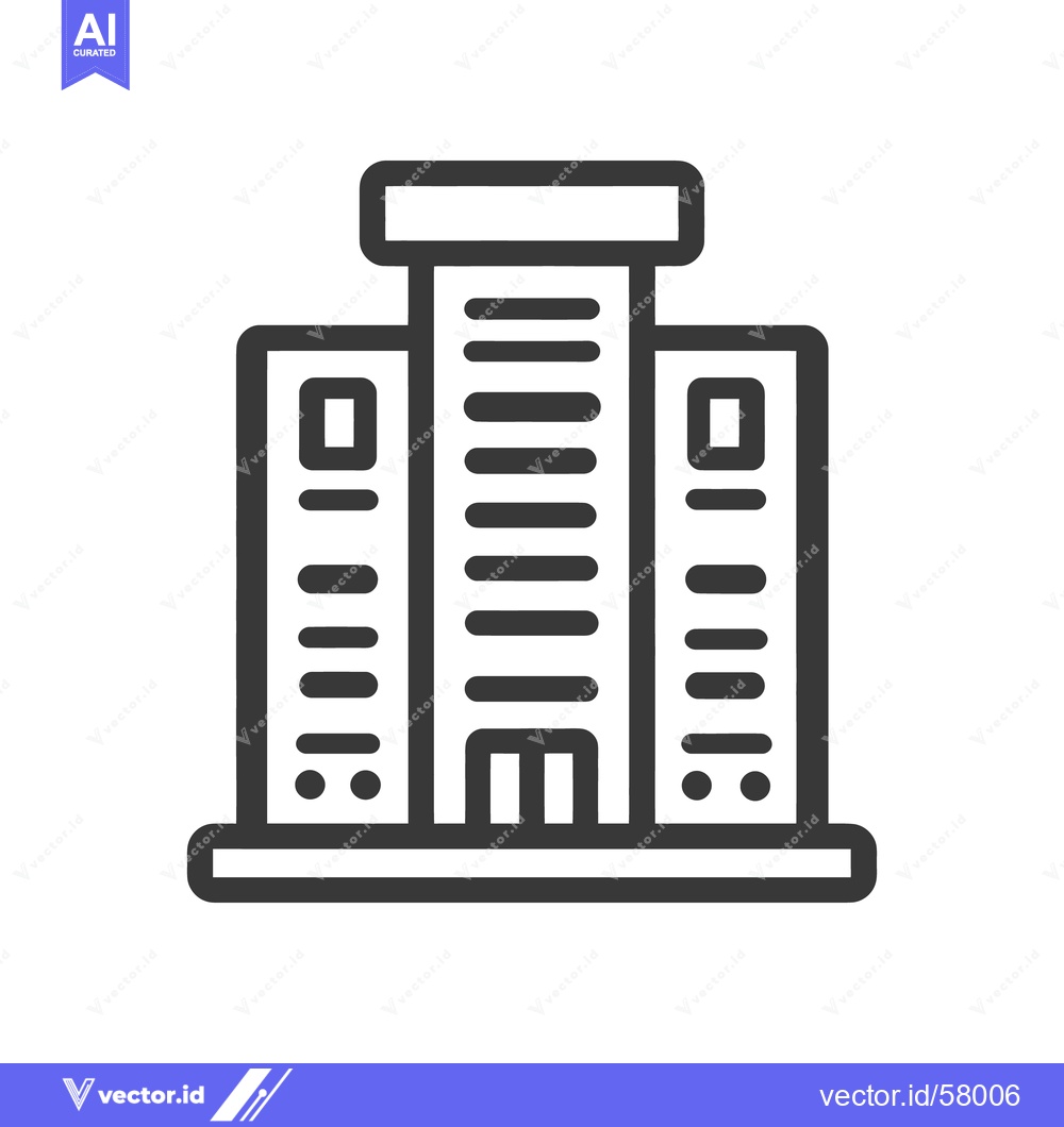 Premium Vector dari Minimalist Building Icon: Modern Architecture with Clean Lines and Bol
