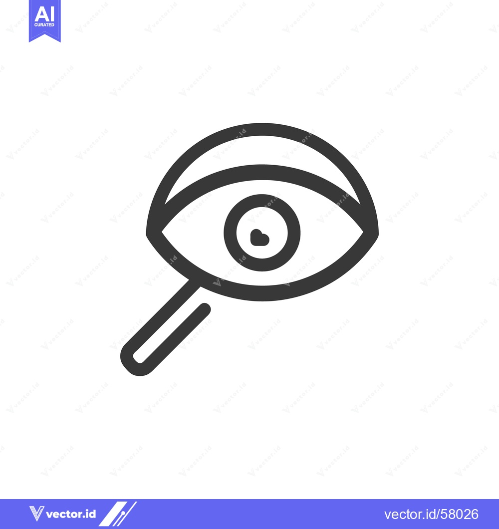 Premium Vector dari Eye-catching Magnifying Glass Icon: Detailed Vision and Clarity Symbol