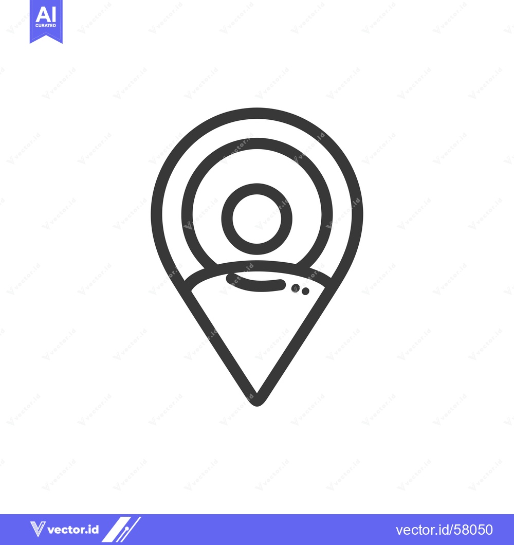 Premium Vector dari Location Pin Icon with a Circle Inside