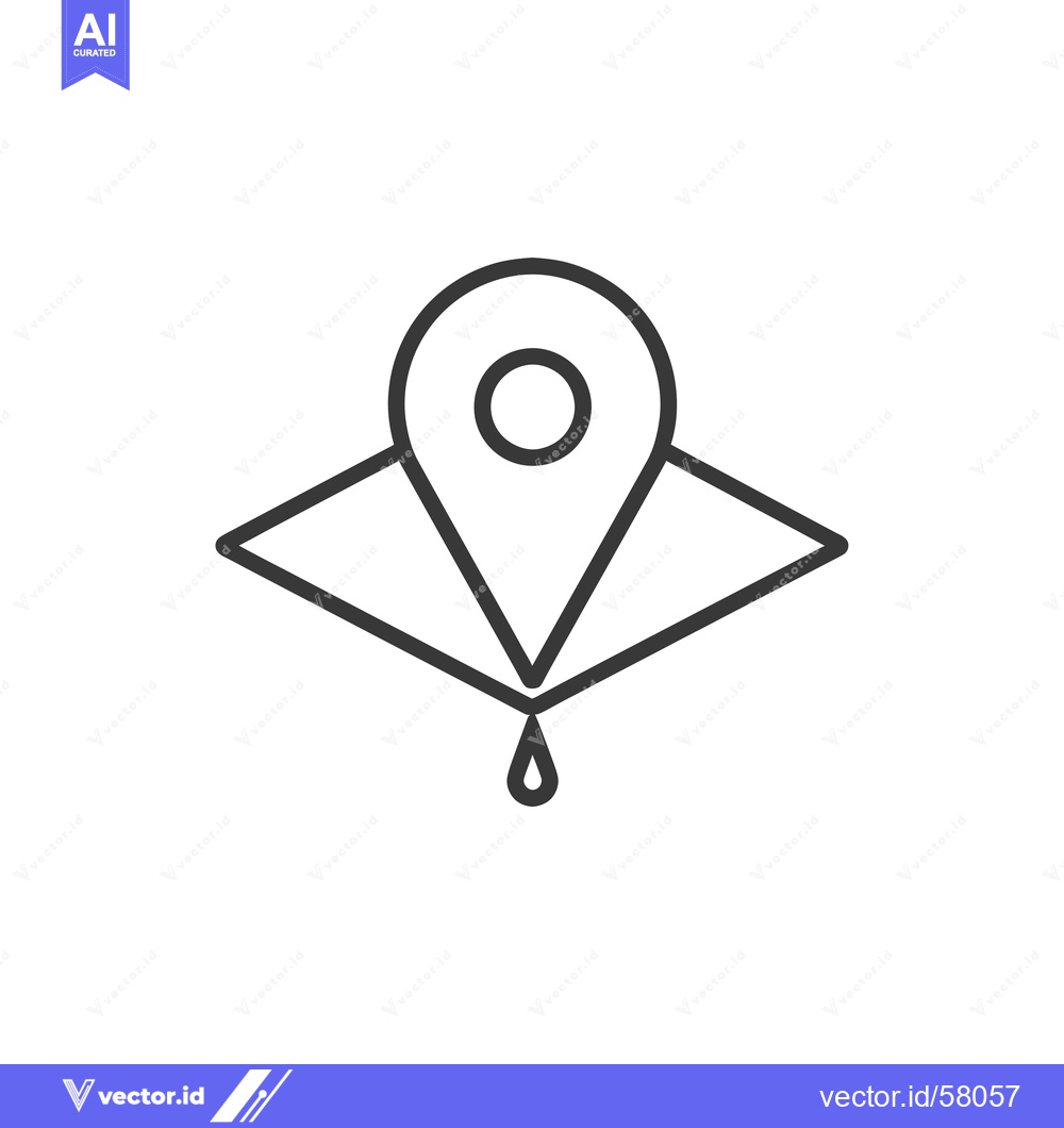 Premium Vector dari Location Pin with Droplet Icon