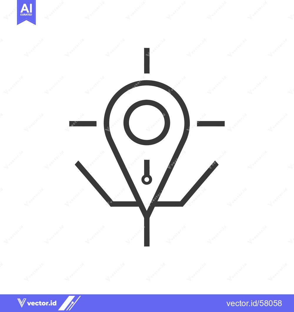 Premium Vector of Location pin with four directional arrows