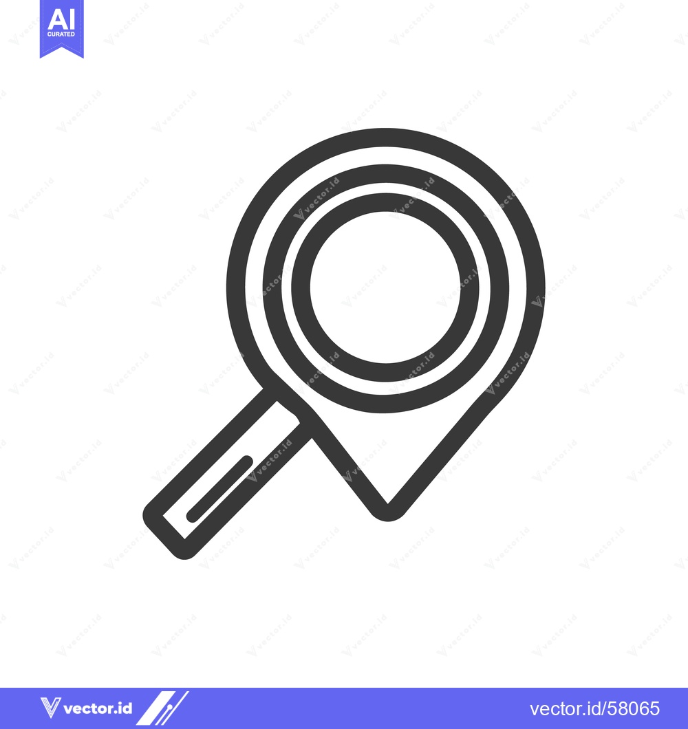 Premium Vector dari Minimalist Location Pin Icon with Concentric Circle Design on White Ba