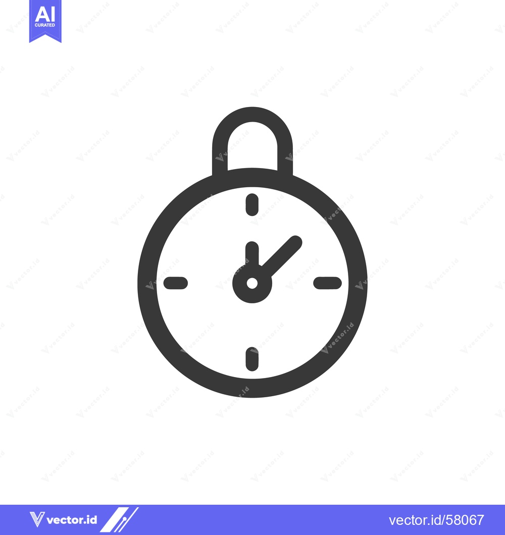 Premium Vector of Minimalist Clock Icon: Time Management, Deadline, and Schedule Symbol