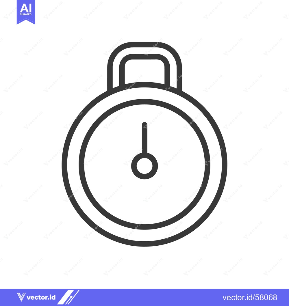 Premium Vector dari Minimalist Stopwatch Icon: Precise Timekeeping in Simple Design