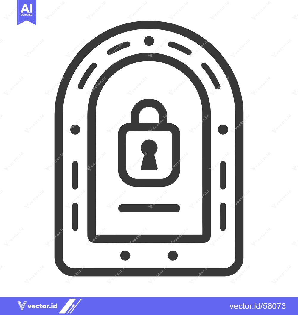 Premium Vector dari Locked vault with keyhole icon