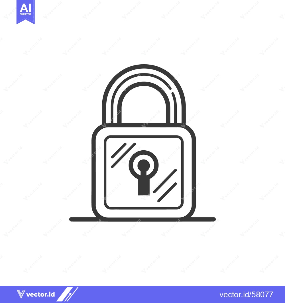 Premium Vector dari A simple image of a closed padlock lock symbol