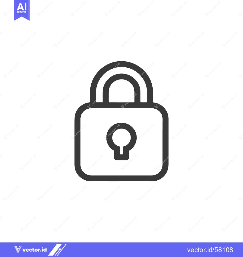 Premium Vector dari Minimalist Padlock Icon: Security, Privacy, and Protection Symbol