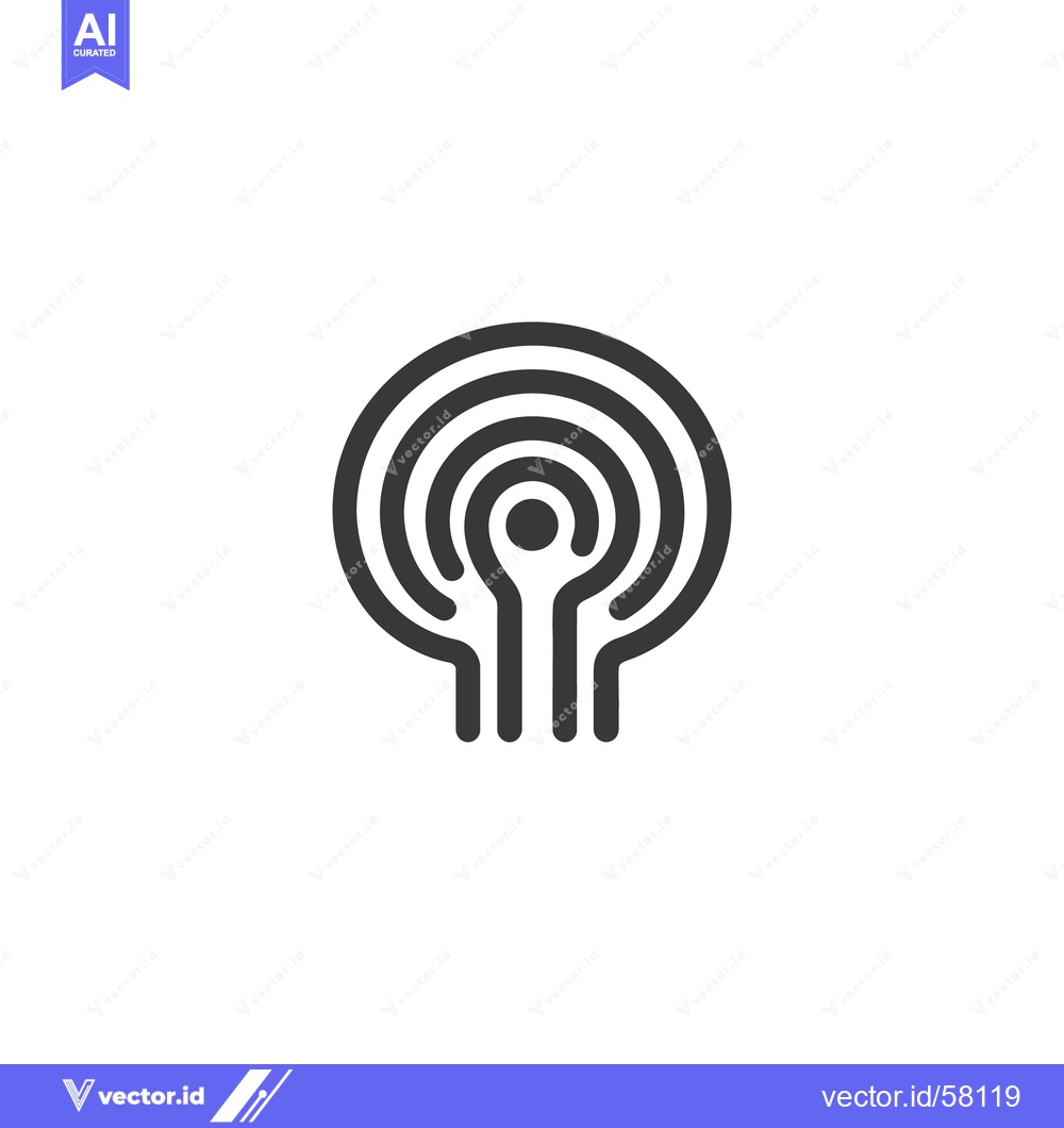 Premium Vector of Circular Concentric Lines and Small Dot Shape Graphic Design