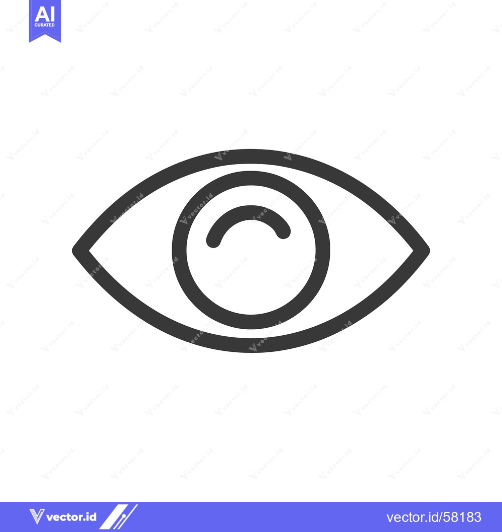 Premium Vector dari Minimalist Eye Icon: Simple, Clean Design for Vision and Perception