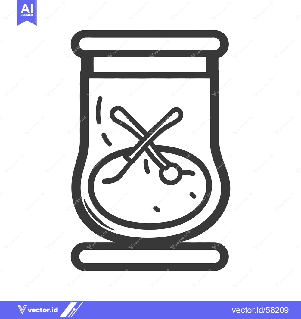 Premium Vector dari A jar containing a creamy substance with crossed spoons inside