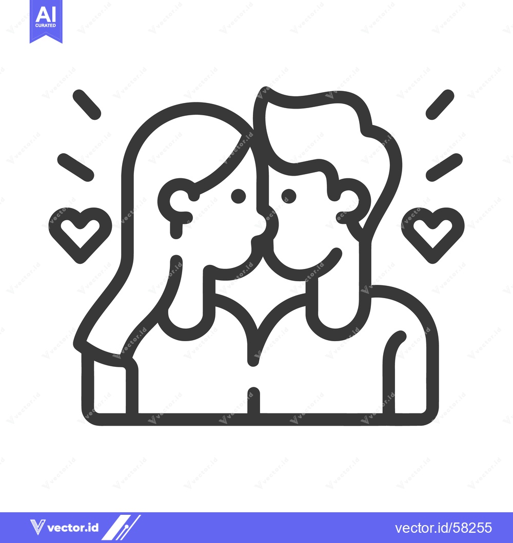 Premium Vector dari Two people are sharing an intimate kiss with hearts beside them