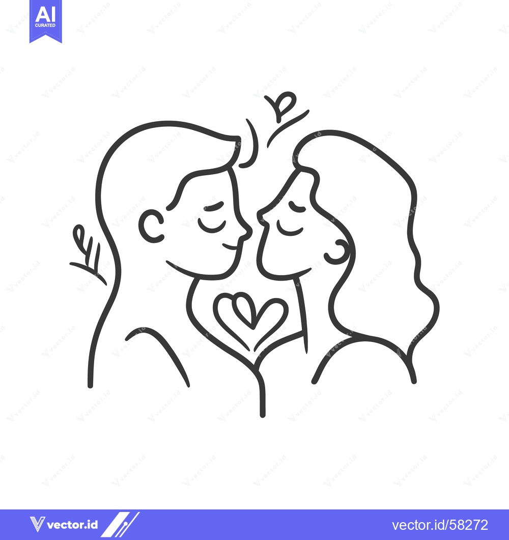Premium Vector dari Two people in love are sharing an intimate moment together