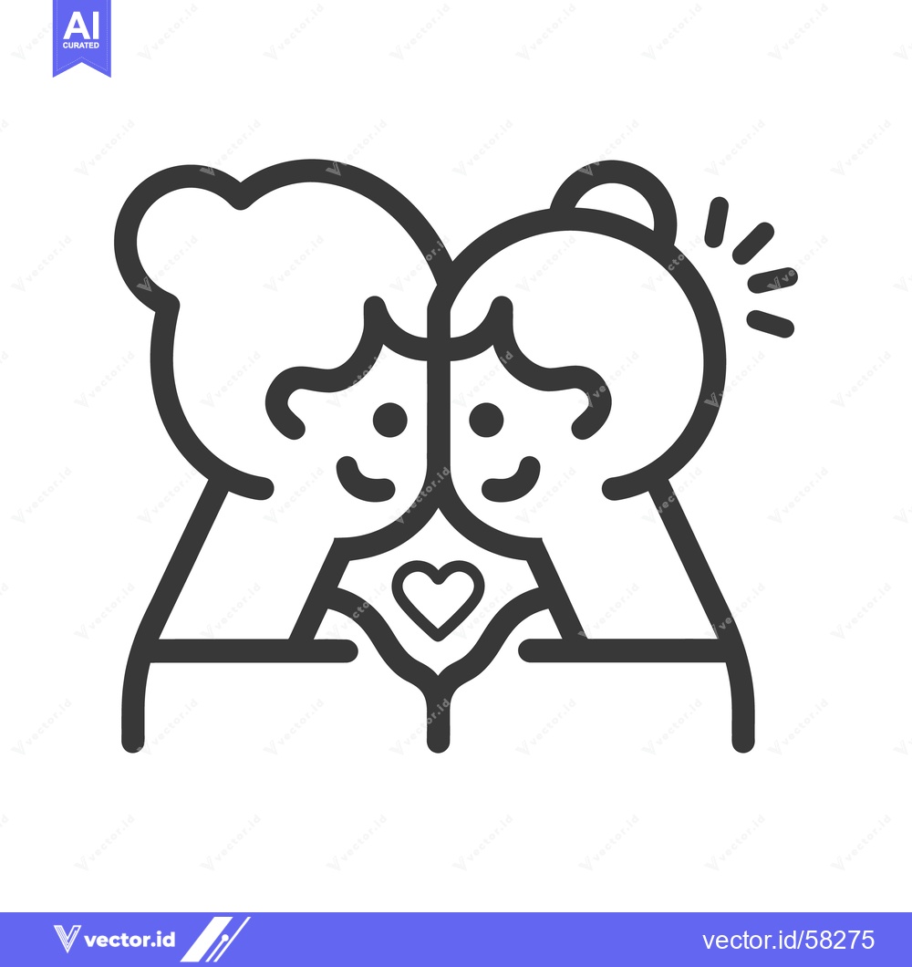 Premium Vector of Two people holding a heart representing friendship and love