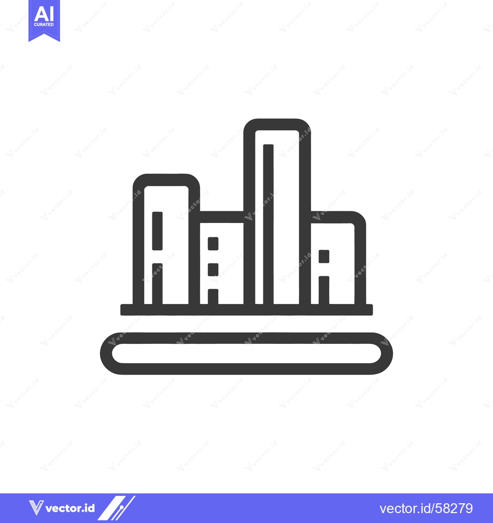 Premium Vector dari Minimalist Cityscape Icon: Modern Urban Skyline Graphic Symbol