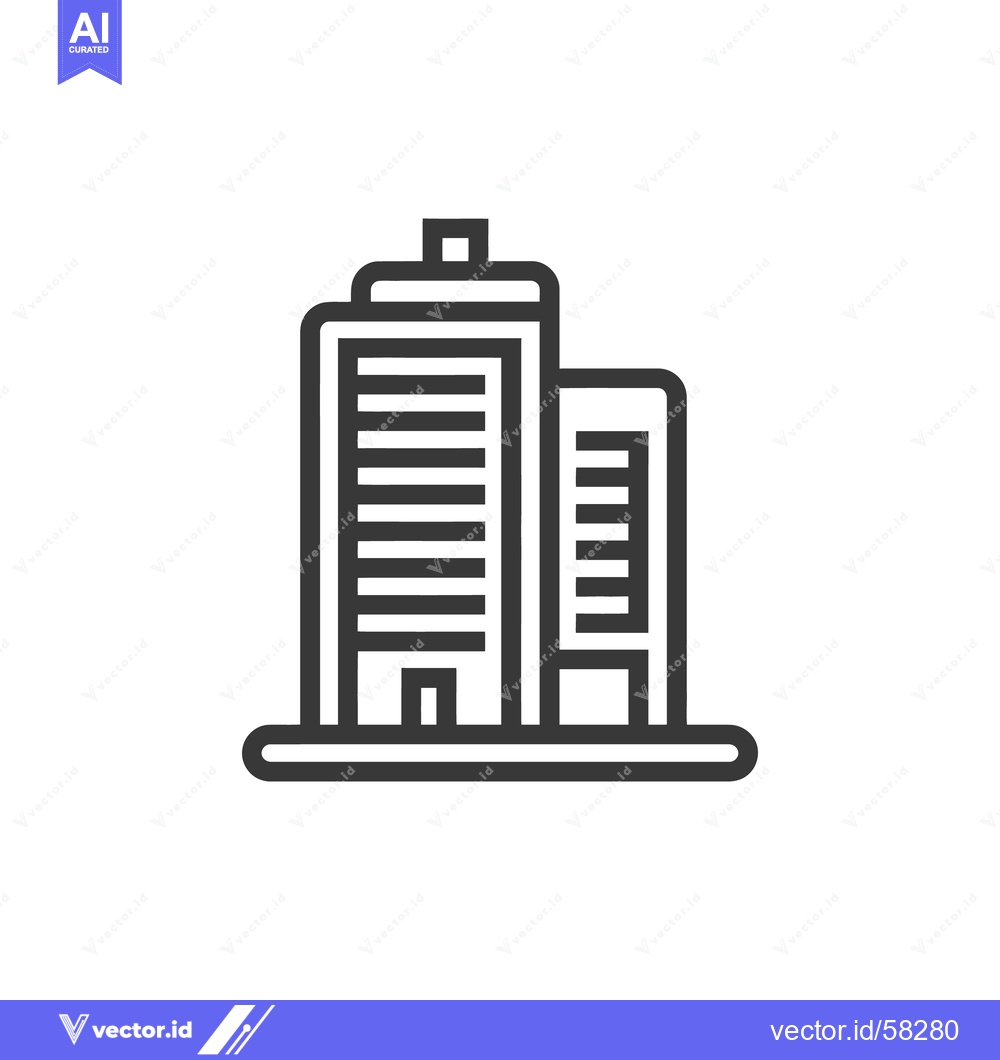 Premium Vector dari Minimalist Building Icon: Modern Architecture, Urban Design, and Corpo
