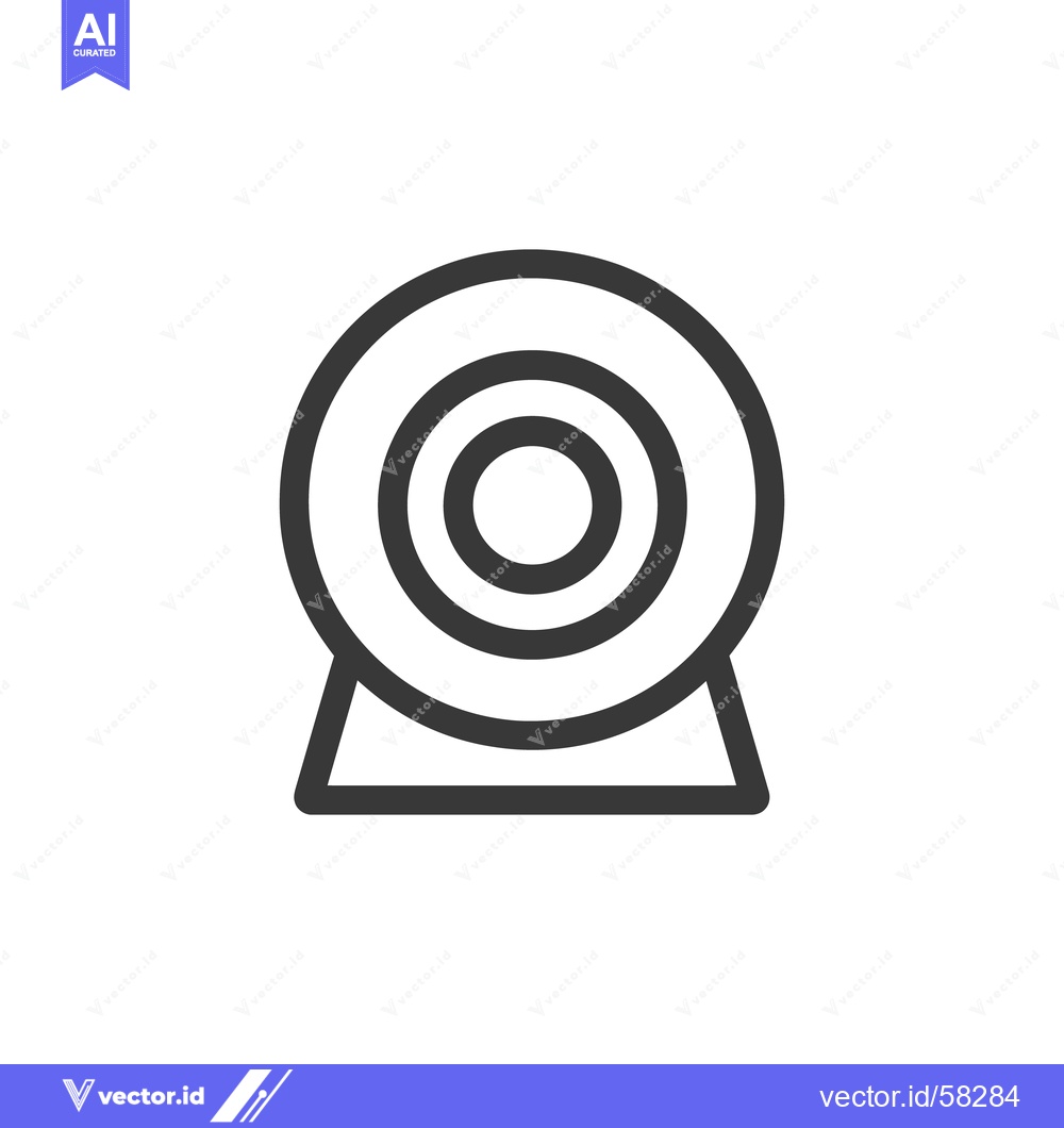 Premium Vector of Minimalist Webcam Icon: Sleek Design for Modern Communication, Black O